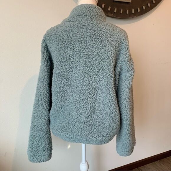 Thread + Supply Blue Moon Sherpa Knit Quarter Zip Pullover - Picture 6 of 10